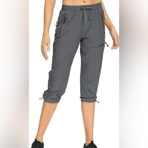 Mocoly Gray Pants Crop Capri Women’s Sz S New!